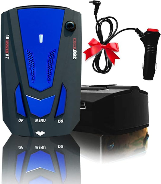 Newly Driving Aids Laser/Radar Detectors for Cars with Led Display, Long Range Detection, Mute Memory, City/Highway Mode Detectors, Ideal Gifts for Cars (Blue)