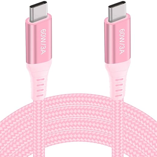 30FT USB-C to USB-C Cable 60W, Extra Long USB Type-C to Type-C Cable 2.0,USB C Charger Cable(No Data) for iPhone 16/16 Pro/16 Plus/16 Pro Max,MacBook Pro,iPad Air 5th,GalaxyS24 S23 S22, Moto