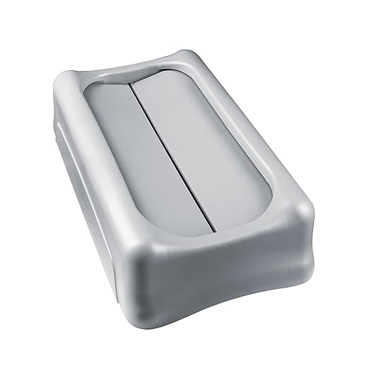 Rubbermaid Commercial Products SLIM JIM Swing Lid for Use with 16/23 GAL Vented Slim Jim Containers, for Kitchens/Classrooms/Offices/Back of House, Black