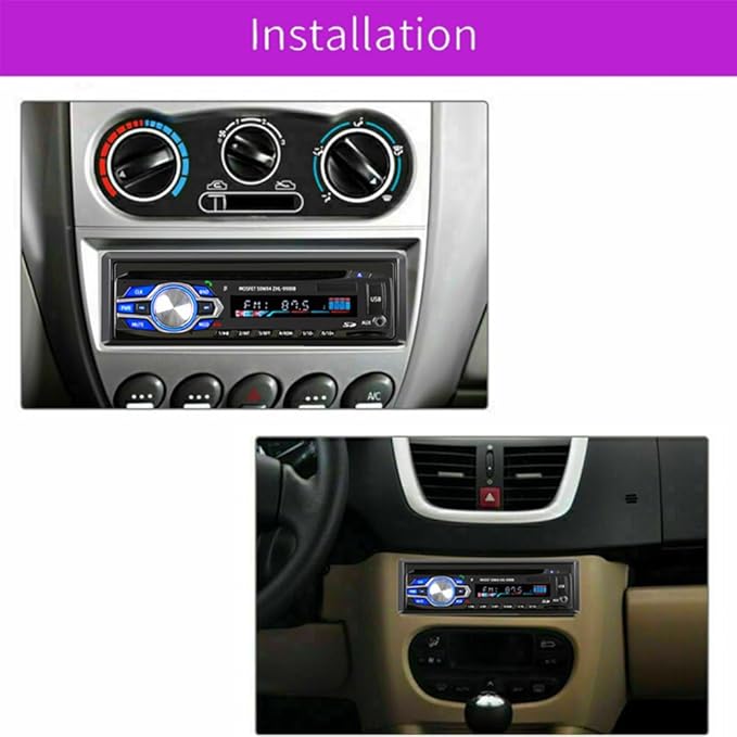 1 Din 12V Car Radio, VCD DVD CD Player Vehicle MP3 Stereo Player, Audio Stereo Receiver Support Bluetooth/FM/SD/USB/AUX/U Disk