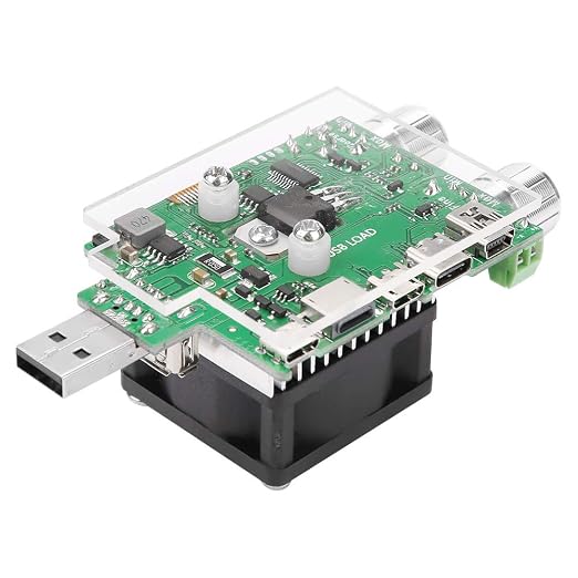 35W Adjustable USB Load Tester with LCD, Constant Current Electronic Load for Battery Voltage Capacity Testing