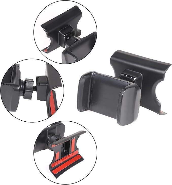 HAPPYHORSE Car Phone Mount Compatible with Fiat 500 2016-2023，Car Center Console Mobile Phone Bracket Phone Holder Phone Mount Mount with Self-Adhesive Base Accessories (Style A)