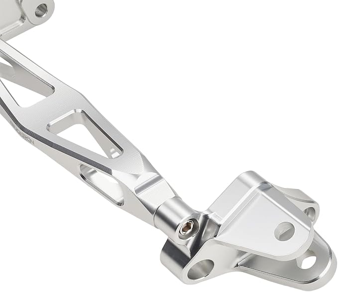 Foot Peg Bracket with Support Brace for Surron Ultra Bee,CNC 6061 Aluminum Foot Rest Pedal & Support Rod for Sur Ron Ultra Bee/Surron Ultrabee Silver