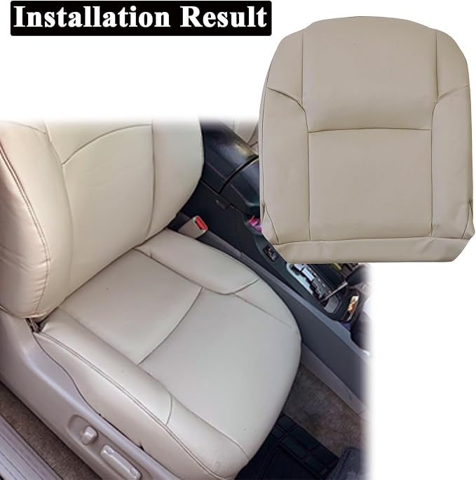NLQR Front Driver & Passenger Side Bottom & Top Lean Back Replacement Leather Seat Covers #LB42 or FG42 Taupe Tan Compatible with Toyota 4Runner 2003 2004 2005 2006 2007 2008 2009