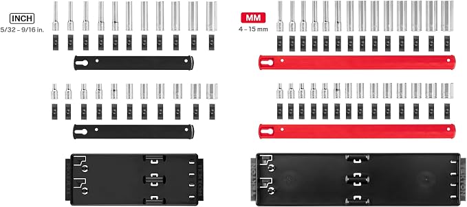 TEKTON 1/4 Inch Drive 12-Point Socket Set, 50-Piece | SHD90216
