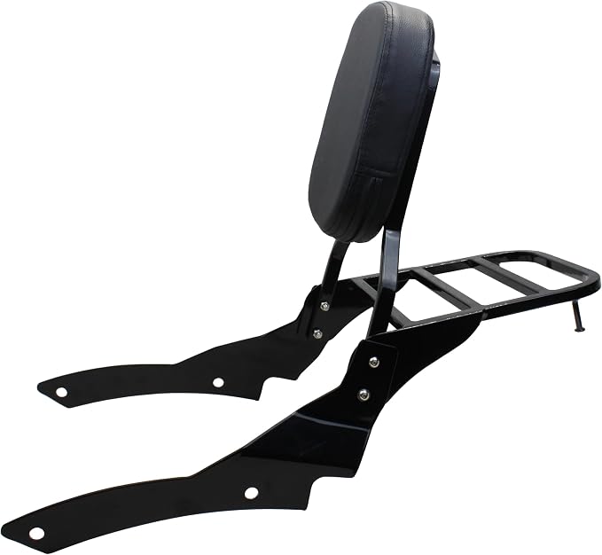 YHMOTO Motorcycle Sissy Bar Backrest with Luggage Rack For Yamaha Custom VStar 650 400 Dragstar DS650 DS400 1996-2011
