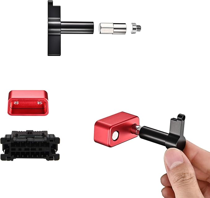 OBD2 Port Anti-Theft Lockout Tool, OBD Port Protector for Cars/SUV/Trucks、obd2 Lock Anti Theft Protector (Red)