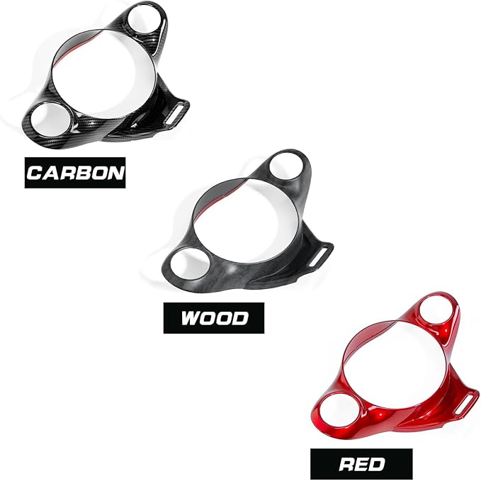 ABS Car Steering Wheel Frame Cover Steering Wheel Button Panel Frame Compatible with Kia Soul GT 2020-2025 Accessories (Wood Grain Style)