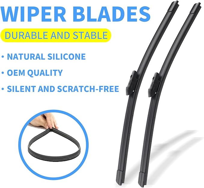 Gavimnal® 24"+20"+15" Wiper Blades Replacement For Land Rover Range Rover 2017-2022,All-Season Front Rear Windshield Wiper Blades(Set of 3)