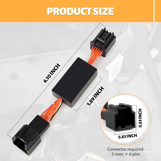 MAIKER Auto Start Stop Eliminator for Jeep Wrangler JL JLU 2018–2024 – Plug-and-Play OBD Module with Default Memory Function, 2 Rows × 6 Pins Connector (Not fit 4XE)