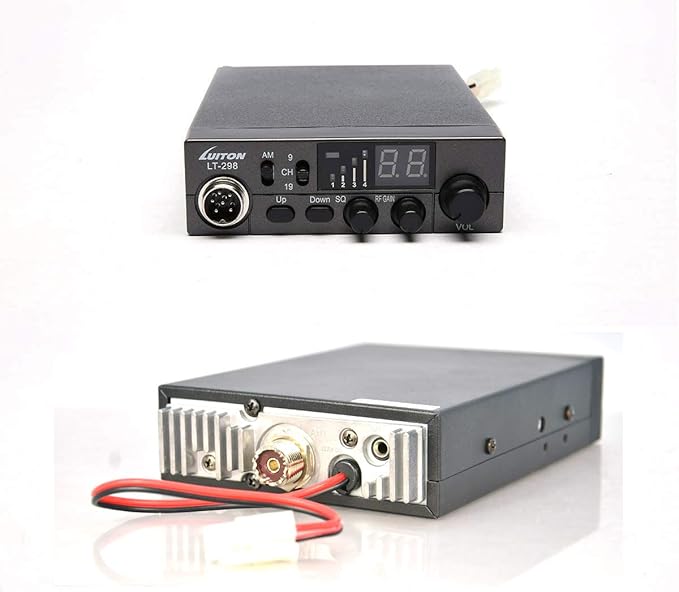 LUITON 40-Channel CB Radio LT-298 Compact Design with External Speaker Jack, Large Easy to Read LED Display Compatible with 12-24V Voltage