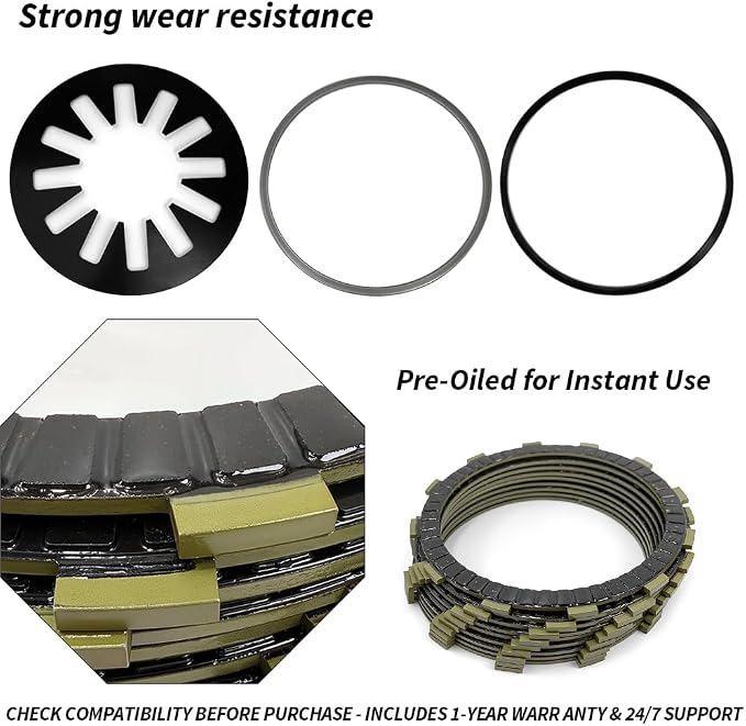 Cyco Primary Gasket & Extra Plate Friction Steel Clutch Kit for Touring Models Electra Glide, Road Glide, Road King, Street Glide OEM#34934-06 37871-04 37871-98A