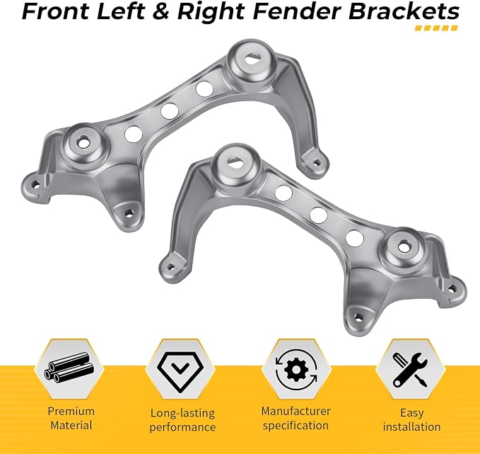 M MATI Front Left & Right Fender Brackets for Yamaha Raptor 350 YFM350 2004-2013 5YT-21514-00-00 5YT-21513-00-00