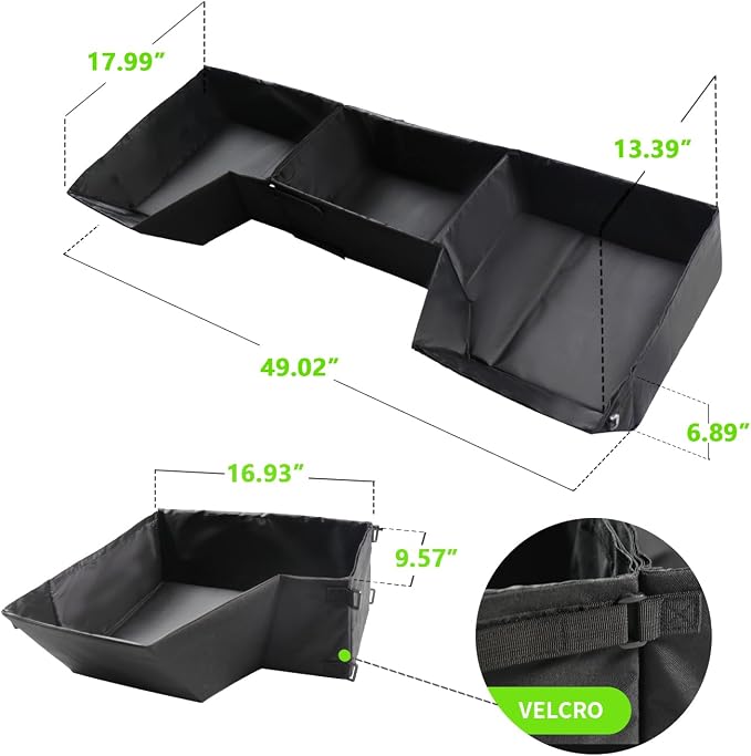 Under Seat Storage Truck Tool Box Compatible with Dodge Ram 1500 Crew Cab 2019-2024 2025, Foldable Underseat Organizer for Ram 1500 Crew Cab Accessories, for New Body Style, Not for Quad Cab
