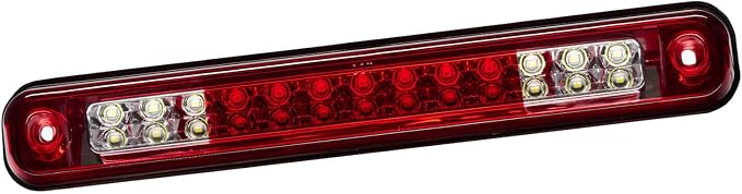 Third 3rd Brake Light LED for 1988-1999 Chevy/GMC C1500 C2500 K1500 K2500 Silverado Blazer, High Mount Rear Brake Lights Assembly Center Cab Stop Cargo Light (RED)