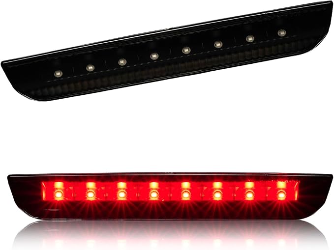 Third 3rd Brake Light LED for 2014-2019 Nissan Rogue, High Mount Rear Brake Lights Assembly for 14-19 Nissan Rogue, Waterproof Center Cab Lamp Stop Light (Black)