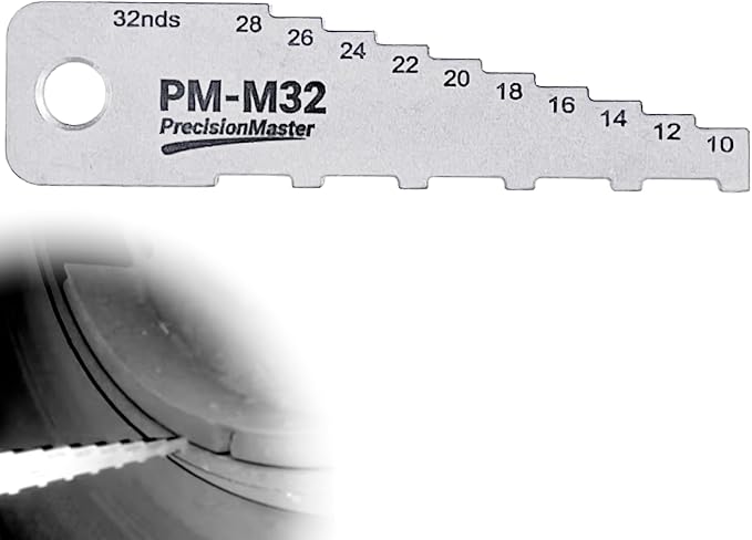 Mini Tech Gauge – 32nds Brake Pad Measuring Tool, 2-in-1 Stainless Steel Brake Thickness & Drum Wear Gauge, Compact 4" Tool for Cars, Trucks, SUVs – No Wheel Removal Needed, Technician Gauge