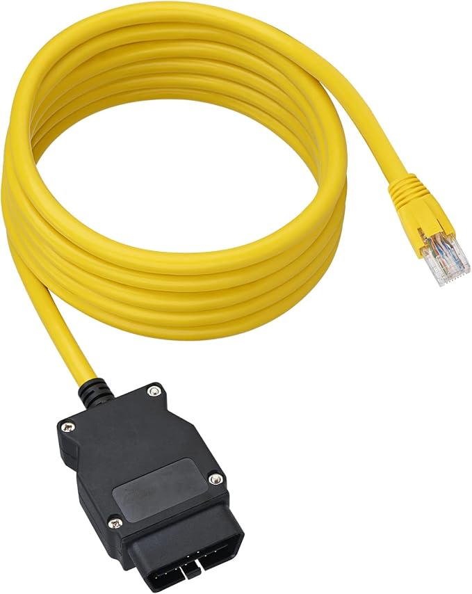Lightning to Ethernet, Lightning to OBD2, 2-in-1 iPhone Ethernet Adapter, 3.3ft/1m Cable,ENET Rj45 Cable ethernet Connector Tools to OBD Interface Cable Coding F-Series