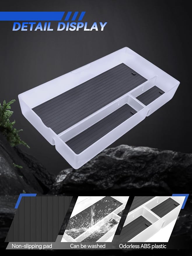 for ES Center Console Organizer 2026 ES 350e/ES 350h/ES 500e Accessories Armrest Tray Middle Storage Box Insert Container Durable ABS Plastic