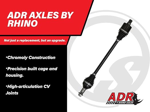 SuperATV ADR Axle Compatible with Polaris RZR 800 S, Constructed with Chromoly Steel, High Articulation CV Joints, Precision Built Cage and Housing, Greater Performance Than OEM, See Fitment