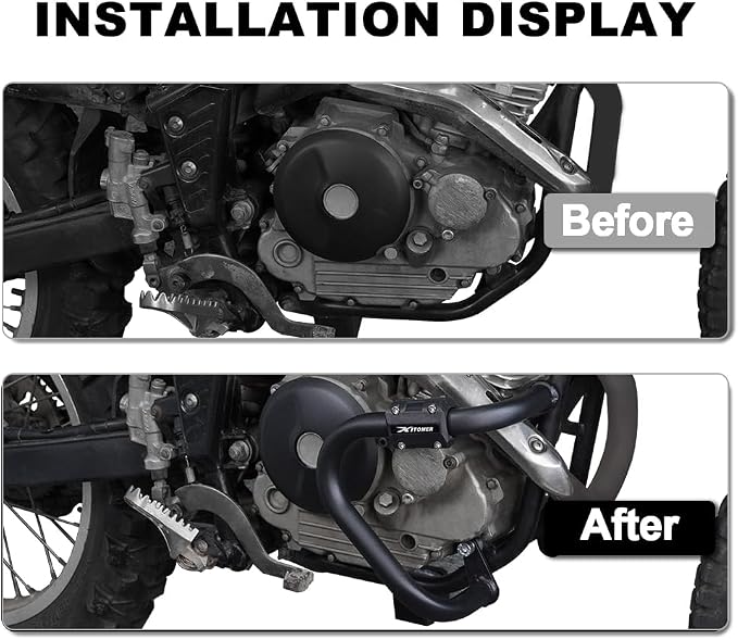 Xitomer Motorcycle Engine Guard Compatible with XT250 2025, XT250 / XT250X 2008-2011 Crash Bar Fit for Steel Protector Bumper Guards