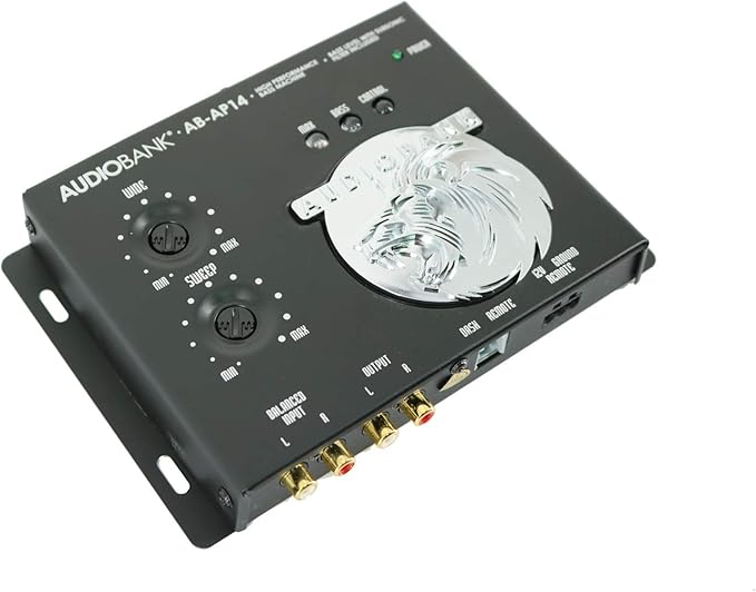AudioBank 1/2 Din Car Audio Digital High Performance Bass Control Machine Including Bass Processor, Bass Maximizer & Sound Restoration for Subwoofer with Bass Knob (AB-AP14)