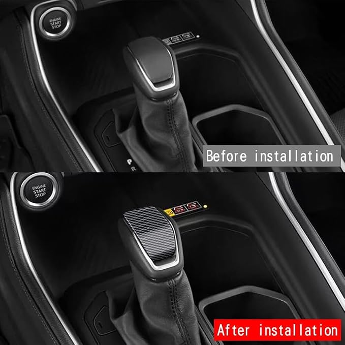 Center Control Gear Head with Stop Head Glitter Cover Compatible with Toyota Grand Highlander 2024 2025 2026 Fit for 2024-2026 Grand Highlander ABS Accessories(Carbon Fiber)