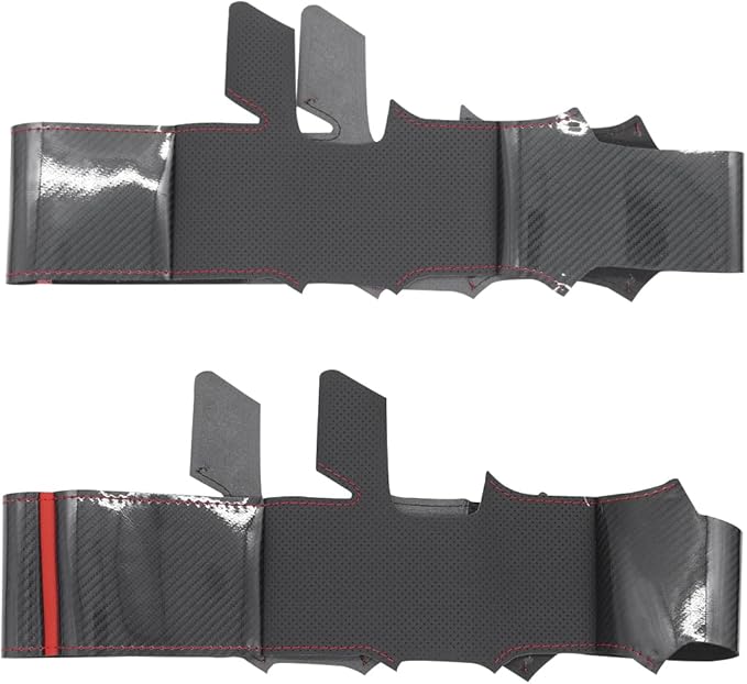 MEWANT DIY Black Artificial Leather PU Carbon Fiber Steering Wheel Cover for Chevy Blazer Silverado 1500 2500 Suburban