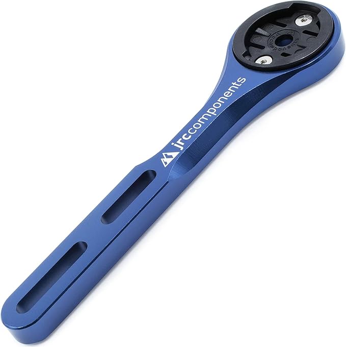 JRC Components Amplitude Underbar Computer Mount for Road & Gravel Bikes | Compatible with Garmin Edge Computers | Lightweight Aero Handlebar Mount for Bicycles (Blue)