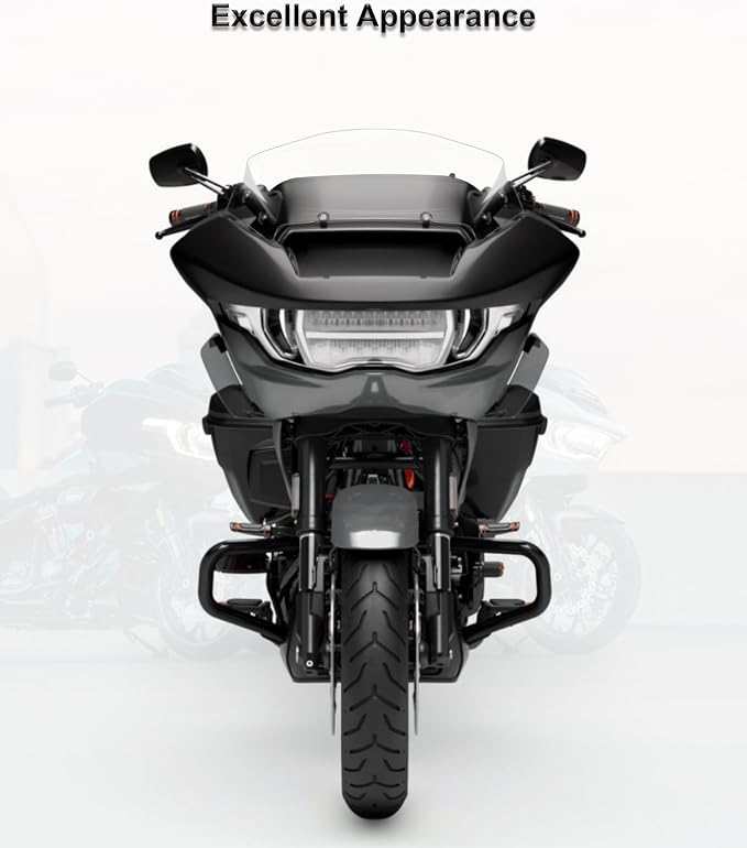 9" Wave Windshield Windscreen Wind Splitter Compatible with Harley Davidson CVO Road Glide FLTRXSE 2023-up, CVO Road Glide ST FLTRXSTSE 2024-up, Road Glide FLTRX 2024-up (Clear)
