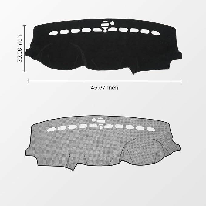 KUST Black Dash Cover for 2011-2022 Jeep Grand Cherokee (NOT for Jeep Cherokee & Grand Cherokee L) Non-Slip Dashboard Cover Polyester Interior for Grand Cherokee Accessories No Glare