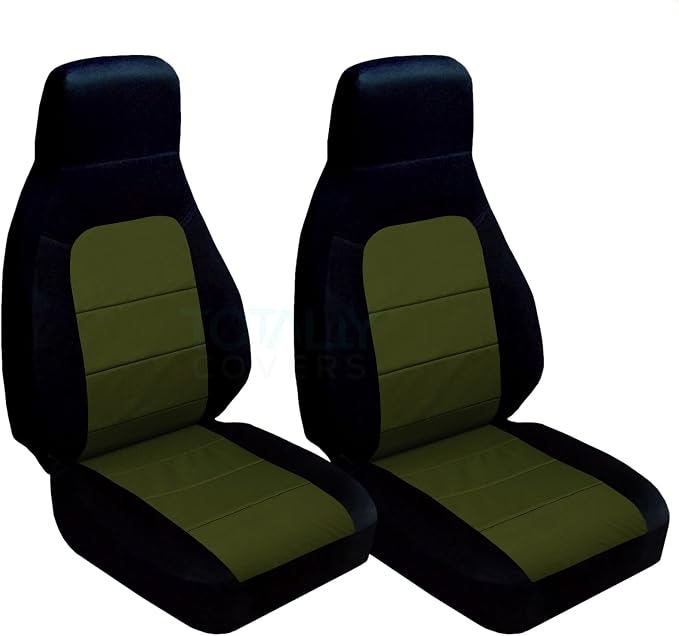 Totally Covers Compatible with 1990-2000 Mazda MX-5 Miata Seat Covers: Black and Hunter Green (22 Colors) Bucket