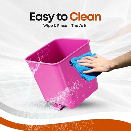 Pink Car Trash Can with Floor Mat Clip – Waterproof & Leakproof Small Bin for Car, SUV, Truck, Van – Includes 1 Box of Trash Bags Inside + 6 Extra Boxes (Total of 7 Boxes, 140 Bags)