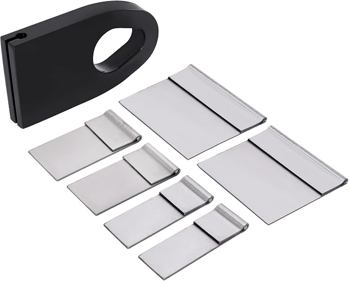 KUAFU Universal Auto Body Weld and Pull Clamp Complete Set Hook 6 Plates | Kit Body Pull Plate Powder Dent Automotive Car Frame Collision Repair Tool Powder Coated Steel