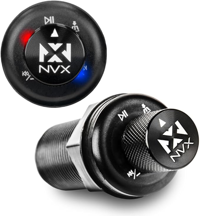 NVX XUBT3 Universal Bluetooth Audio Receiver & Volume/Playback Controller Knob for Cars, Trucks, Motorcycles, ATVs & Boats