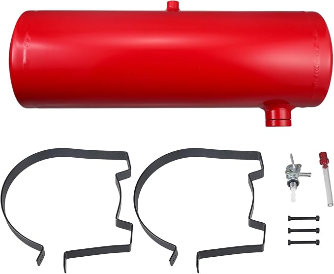 Red Gas Tank / Fuel Tank Aluminum Cylinder 6 x 20" Center Fill 2 1/8 Gallon For Golf Cart ,Motorcycle ,Dune Buggy ,mini bike ,go kart
