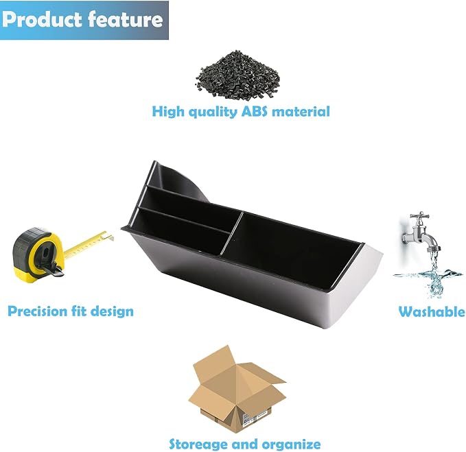 For Toyota Tacoma 2016-2020-23, Gear Shift Console Side Tray Organizer Gear, Shift Console Side Storage Box, Shifter Storage Box Interior Accessories, Central control storage box, Holds a U.S. Patent