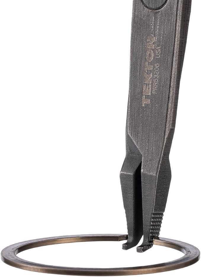 TEKTON 9 Inch Curved Tip Lock Ring Pliers | PRR53206