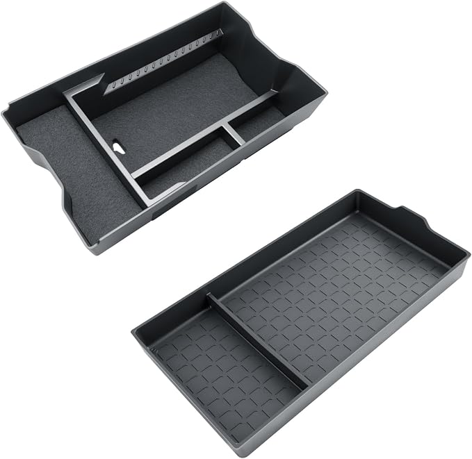 BIBIBO 2Pack for 2026 Toyota RAV4 Center Console Organizer 2026 Toyota RAV4 Console Armrest Tray +Console Armrest Box Bottom Silicone Mat 2026 RAV4 Central Insert Organizer 2026 RAV4 Accessories