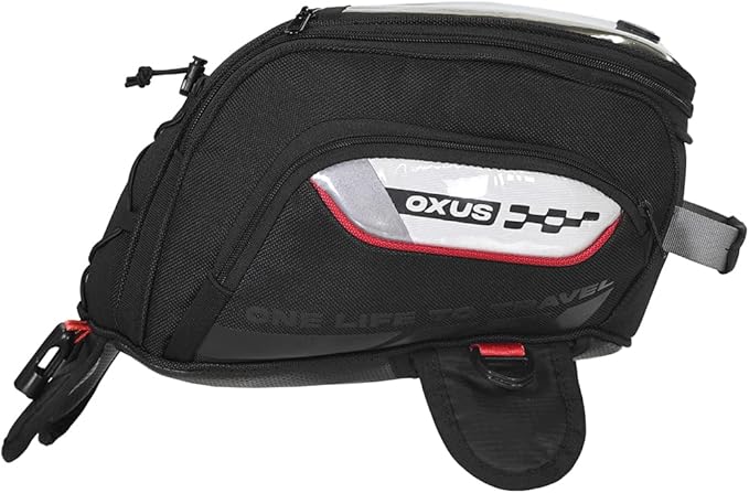 ViaTerra OXUS MOTORCYCLE TANK BAG (STRAP BASED) |13L Capacity | Converts to Backpack, Scratch-Free Base, EBC Net, External Rain Cover | Universal Fit for Touring & Adventure Riding