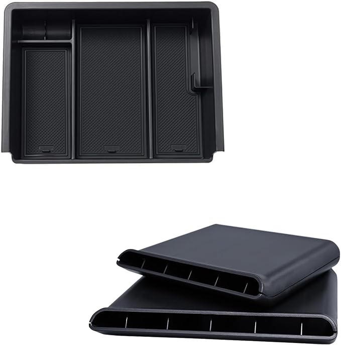 JKCOVER Center Console Organizer Storage Tray and Under Seat Vent Deflectors Compatible with 2014 2015 2016 2017 2018 Chevy Silverado/GMC Sierra 1500 2500 3500HD Accessories