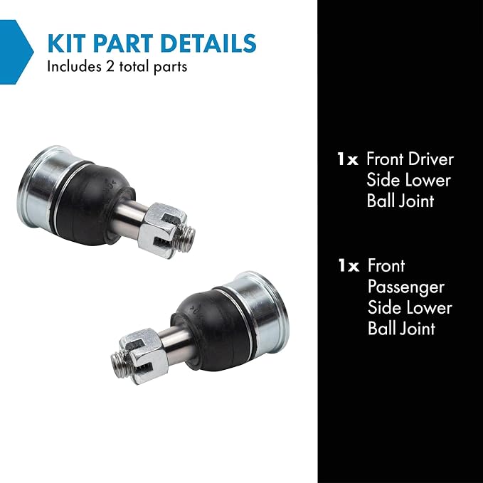 TRQ Front Lower Driver and Passenger Side Ball Joint Set Compatible with 2015-2020 Acura TLX 2013-2017 Honda Accord