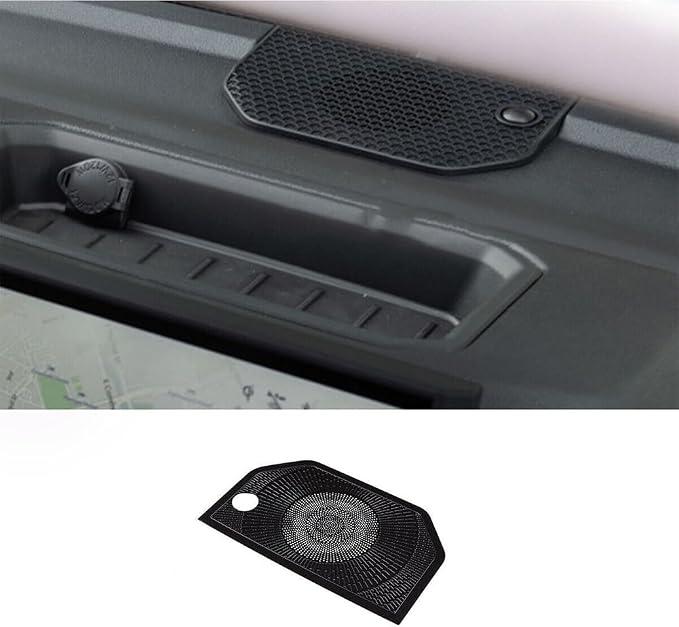 Stainless Steel Black Car Dashboard Speaker Mesh Net Panel Decorative Cover Fit forToyot-a Tundra 2022 2023 Auto Dashboard Speaker Grille Speaker Net Cover