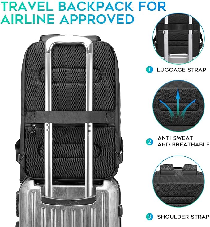 BANGE Business Commute Backpack Waterproof fit 15.6 Inch Commute backpack,Travel Durable Backpack