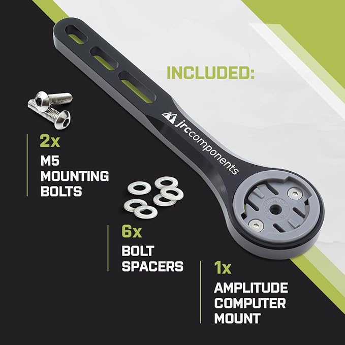 JRC Components Wahoo Computer Mount | Amplitude Computer Mount - Wahoo GPS Cycling Computer | Wahoo Elemnt Bolt Bike Computer - Elemnt Mount | Elmnt Wahoo - Bar Fly Mount | Wahoo Mount - Red