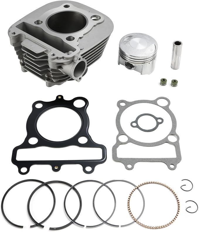 67mm Cylinder Piston Gasket Top End Rebuild Kit for Yamaha TW200 Trailway 1987-2024 YFM200 Moto-4 1985-1989 YTM200 Tri-Moto 1983-1985 - Replaces 21V-11310-00 36X-11631-00-A0 1NU-11181-00