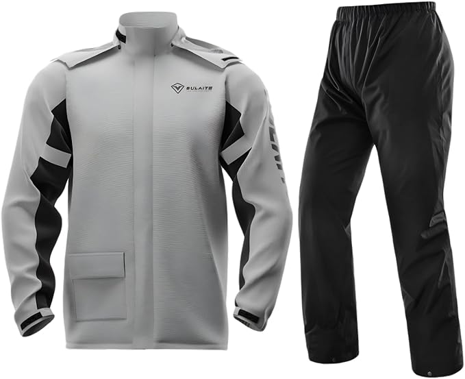 Motorcycle Rain Suit Waterproof Breathable Work Rain Jacket Pants Reflective Raincoat 2 Pieces Rainwear for Men