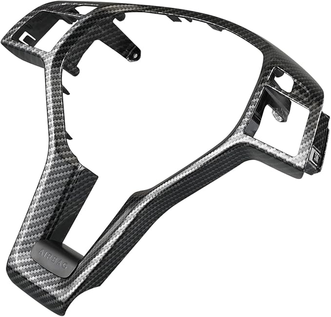 Bevinsee Steering Wheel Decoration Cover Trim Compatible with Mercedes Benz C-CLASS W204 C63 E-CLASS W212 E63 E-CLASS W207 E63 CLA-CLASS W117 CLA45 C218 CLS-Class Coupe 2012-2014