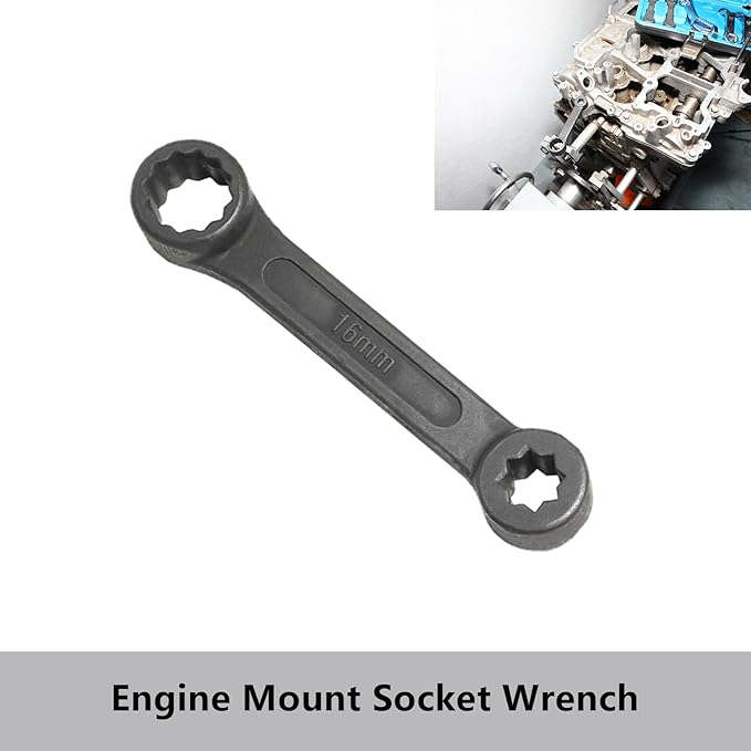 DPTOOL 6PC Rear Camber Adjusting Wrench Motor Mount Socket with 16mm 17mm 19mm 1/2" 3/8" Drive Offset Fixing Screws for Mercedes Benz W221 W220 W219 W211 W210 W204 W203 W202 W201 W170 W140 W126 Engine