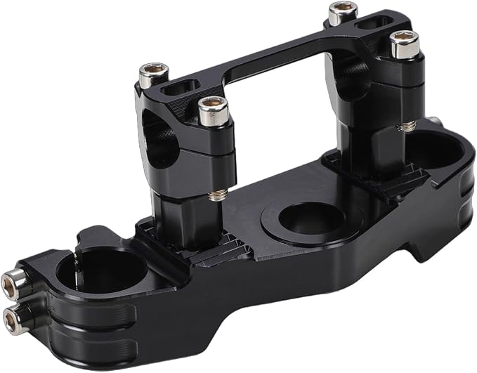 Dirt Pit Bike Top Triple Clamp 7/8" 22MM Upper Triple Tree Bar Mount with Risers Set CNC for TTR 110 TTR110 TTR110E 2008-2025 Black Motorcycle Motocross